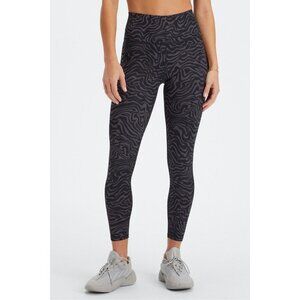 Fabletics M Define Powerhold High Waisted 7/8 Legging Pewter Marble Zebra